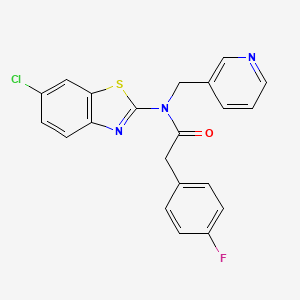 N-(6-chlorobenzo[d]thiazol-2-yl)-2-(4-fluorophenyl)-N-(pyridin-3-ylmethyl)acetamide