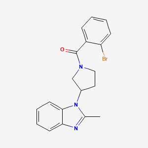 (2-bromophenyl)(3-(2-methyl-1H-benzo[d]imidazol-1-yl)pyrrolidin-1-yl)methanone