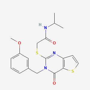 2-{[3-(3-methoxybenzyl)-4-oxo-3,4-dihydrothieno[3,2-d]pyrimidin-2-yl]sulfanyl}-N-(propan-2-yl)acetamide