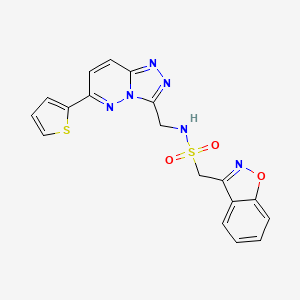 1-(benzo[d]isoxazol-3-yl)-N-((6-(thiophen-2-yl)-[1,2,4]triazolo[4,3-b]pyridazin-3-yl)methyl)methanesulfonamide