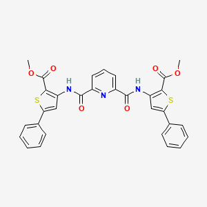 Methyl 3-[[6-[(2-methoxycarbonyl-5-phenylthiophen-3-yl)carbamoyl]pyridine-2-carbonyl]amino]-5-phenylthiophene-2-carboxylate