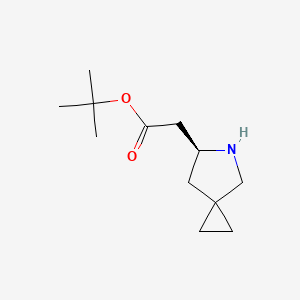 molecular formula C12H21NO2 B2670145 Tert-butyl 2-[(6S)-5-azaspiro[2.4]heptan-6-yl]acetate CAS No. 2287236-99-9