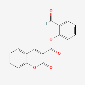 molecular formula C17H10O5 B2670147 (2-Formylphenyl) 2-oxochromene-3-carboxylate CAS No. 301675-20-7