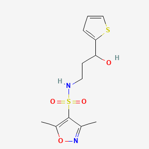 N-(3-hydroxy-3-(thiophen-2-yl)propyl)-3,5-dimethylisoxazole-4-sulfonamide
