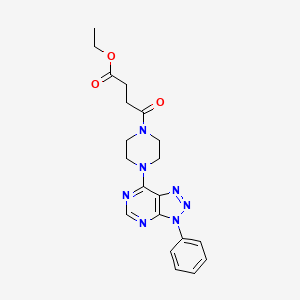 ethyl 4-oxo-4-(4-(3-phenyl-3H-[1,2,3]triazolo[4,5-d]pyrimidin-7-yl)piperazin-1-yl)butanoate