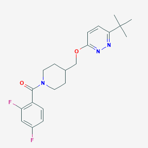 [4-[(6-Tert-butylpyridazin-3-yl)oxymethyl]piperidin-1-yl]-(2,4-difluorophenyl)methanone