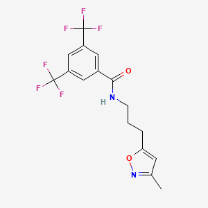 N-(3-(3-methylisoxazol-5-yl)propyl)-3,5-bis(trifluoromethyl)benzamide