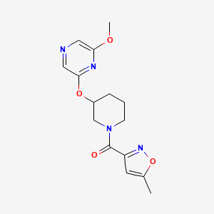 (3-((6-Methoxypyrazin-2-yl)oxy)piperidin-1-yl)(5-methylisoxazol-3-yl)methanone