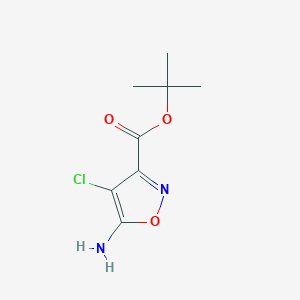molecular formula C8H11ClN2O3 B2670155 Tert-butyl 5-amino-4-chloro-1,2-oxazole-3-carboxylate CAS No. 2248291-36-1