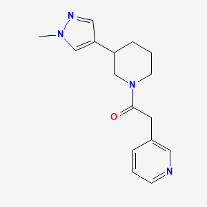 1-(3-(1-methyl-1H-pyrazol-4-yl)piperidin-1-yl)-2-(pyridin-3-yl)ethan-1-one