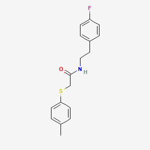 molecular formula C17H18FNOS B2670160 N-[2-(4-fluorophenyl)ethyl]-2-[(4-methylphenyl)sulfanyl]acetamide CAS No. 701217-80-3
