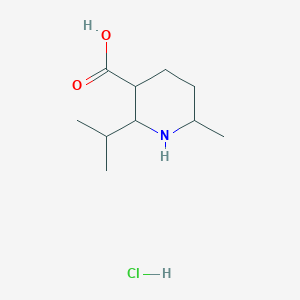6-Methyl-2-(propan-2-yl)piperidine-3-carboxylic acid hydrochloride