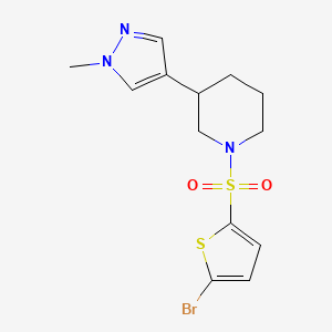 1-(5-Bromothiophen-2-yl)sulfonyl-3-(1-methylpyrazol-4-yl)piperidine