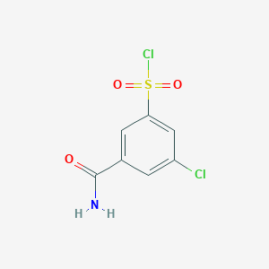 3-Carbamoyl-5-chlorobenzene-1-sulfonyl chloride
