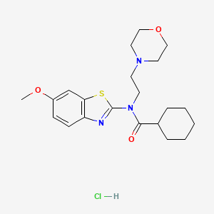 N-(6-methoxybenzo[d]thiazol-2-yl)-N-(2-morpholinoethyl)cyclohexanecarboxamide hydrochloride
