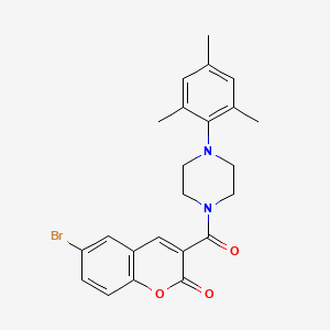 6-bromo-3-[4-(2,4,6-trimethylphenyl)piperazine-1-carbonyl]-2H-chromen-2-one