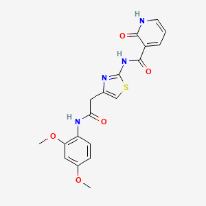 N-(4-(2-((2,4-dimethoxyphenyl)amino)-2-oxoethyl)thiazol-2-yl)-2-oxo-1,2-dihydropyridine-3-carboxamide