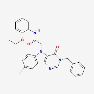 2-(3-benzyl-8-methyl-4-oxo-3H-pyrimido[5,4-b]indol-5(4H)-yl)-N-(2-ethoxyphenyl)acetamide