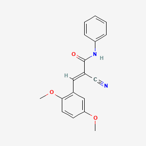 (2E)-2-cyano-3-(2,5-dimethoxyphenyl)-N-phenylacrylamide