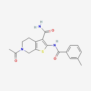 6-Acetyl-2-(3-methylbenzamido)-4,5,6,7-tetrahydrothieno[2,3-c]pyridine-3-carboxamide