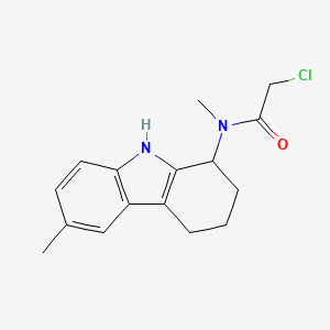 molecular formula C16H19ClN2O B2670193 2-Chloro-N-methyl-N-(6-methyl-2,3,4,9-tetrahydro-1H-carbazol-1-yl)acetamide CAS No. 2411276-56-5