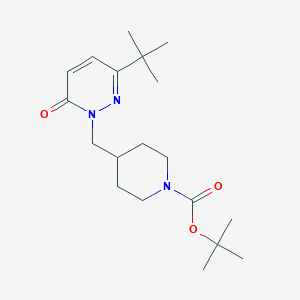 Tert-butyl 4-[(3-tert-butyl-6-oxopyridazin-1-yl)methyl]piperidine-1-carboxylate