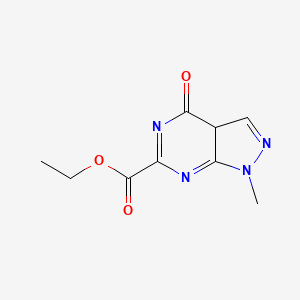 molecular formula C9H10N4O3 B2670231 ethyl 1-methyl-4-oxo-3aH-pyrazolo[3,4-d]pyrimidine-6-carboxylate CAS No. 130925-71-2
