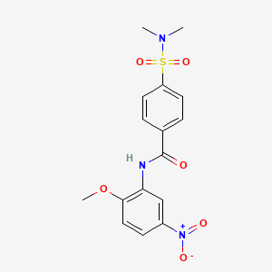 molecular formula C16H17N3O6S B2670235 4-(dimethylsulfamoyl)-N-(2-methoxy-5-nitrophenyl)benzamide CAS No. 325988-11-2