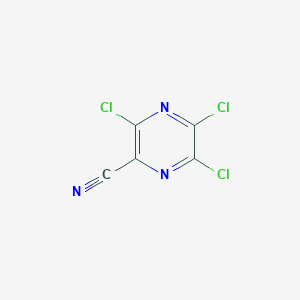 molecular formula C5Cl3N3 B2670247 3,5,6-Trichloropyrazine-2-carbonitrile CAS No. 30818-40-7