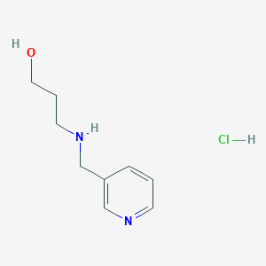 molecular formula C9H15ClN2O B2670274 3-[(3-Pyridinylmethyl)amino]-1-propanol hydrochloride CAS No. 1050502-68-5