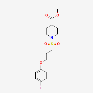 molecular formula C16H22FNO5S B2670278 methyl 1-[3-(4-fluorophenoxy)propanesulfonyl]piperidine-4-carboxylate CAS No. 946320-17-8