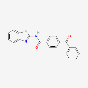 molecular formula C21H14N2O2S B2670311 N-(benzo[d]thiazol-2-yl)-4-benzoylbenzamide 