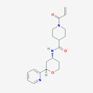 molecular formula C19H25N3O3 B2670317 rac-1-(prop-2-enoyl)-N-[(2R,4R)-2-(pyridin-2-yl)oxan-4-yl]piperidine-4-carboxamide CAS No. 2361842-72-8
