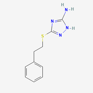 molecular formula C10H12N4S B2670321 3-[(2-Phenylethyl)thio]-1H-1,2,4-triazol-5-amine CAS No. 68838-42-6