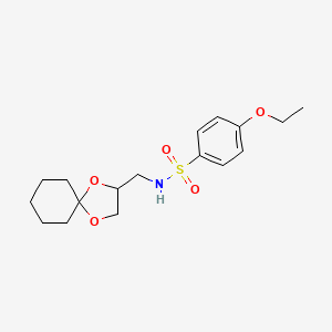 molecular formula C17H25NO5S B2670327 N-(1,4-dioxaspiro[4.5]decan-2-ylmethyl)-4-ethoxybenzenesulfonamide CAS No. 899957-84-7