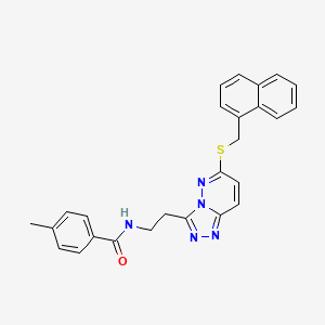 4-methyl-N-(2-(6-((naphthalen-1-ylmethyl)thio)-[1,2,4]triazolo[4,3-b]pyridazin-3-yl)ethyl)benzamide