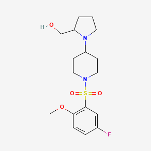 (1-(1-((5-Fluoro-2-methoxyphenyl)sulfonyl)piperidin-4-yl)pyrrolidin-2-yl)methanol