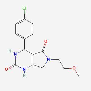 4-(4-chlorophenyl)-6-(2-methoxyethyl)-3,4,6,7-tetrahydro-1H-pyrrolo[3,4-d]pyrimidine-2,5-dione