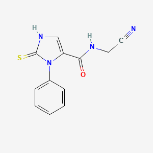 N-(cyanomethyl)-1-phenyl-2-sulfanyl-1H-imidazole-5-carboxamide