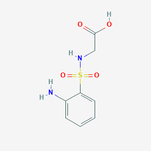 molecular formula C8H10N2O4S B2670412 2-(2-AMINOPHENYLSULFONAMIDO)ACETIC ACID CAS No. 13514-59-5