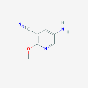 molecular formula C7H7N3O B2670414 5-Amino-2-methoxypyridine-3-carbonitrile CAS No. 1184216-65-6