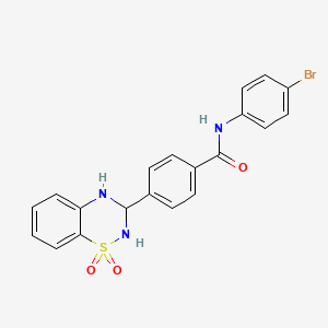 molecular formula C20H16BrN3O3S B2670438 N-(4-bromophenyl)-4-(1,1-dioxo-3,4-dihydro-2H-1lambda6,2,4-benzothiadiazin-3-yl)benzamide CAS No. 1021213-86-4