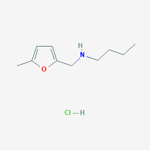 molecular formula C10H18ClNO B2670453 Butyl[(5-methylfuran-2-yl)methyl]amine hydrochloride CAS No. 858796-68-6