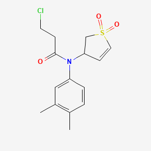 3-chloro-N-(3,4-dimethylphenyl)-N-(1,1-dioxo-2,3-dihydrothiophen-3-yl)propanamide