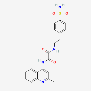 molecular formula C20H20N4O4S B2670464 N1-(2-methylquinolin-4-yl)-N2-(4-sulfamoylphenethyl)oxalamide CAS No. 941963-38-8