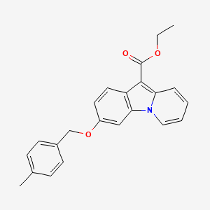 molecular formula C23H21NO3 B2670468 Ethyl 3-[(4-methylbenzyl)oxy]pyrido[1,2-a]indole-10-carboxylate CAS No. 478067-88-8