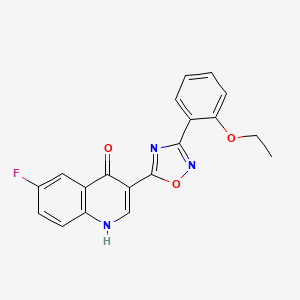 3-(3-(2-ethoxyphenyl)-1,2,4-oxadiazol-5-yl)-6-fluoroquinolin-4(1H)-one