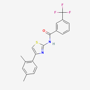 N-[4-(2,4-dimethylphenyl)-1,3-thiazol-2-yl]-3-(trifluoromethyl)benzamide