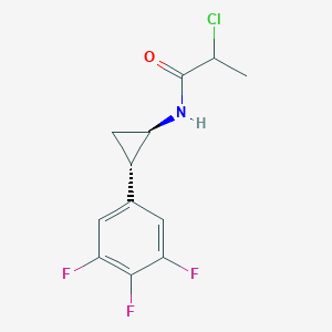 2-Chloro-N-[(1R,2S)-2-(3,4,5-trifluorophenyl)cyclopropyl]propanamide