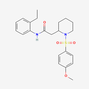 N-(2-ethylphenyl)-2-(1-((4-methoxyphenyl)sulfonyl)piperidin-2-yl)acetamide
